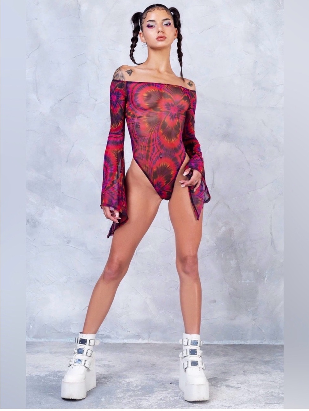 Badinka 1969 Bell sleeve body suit